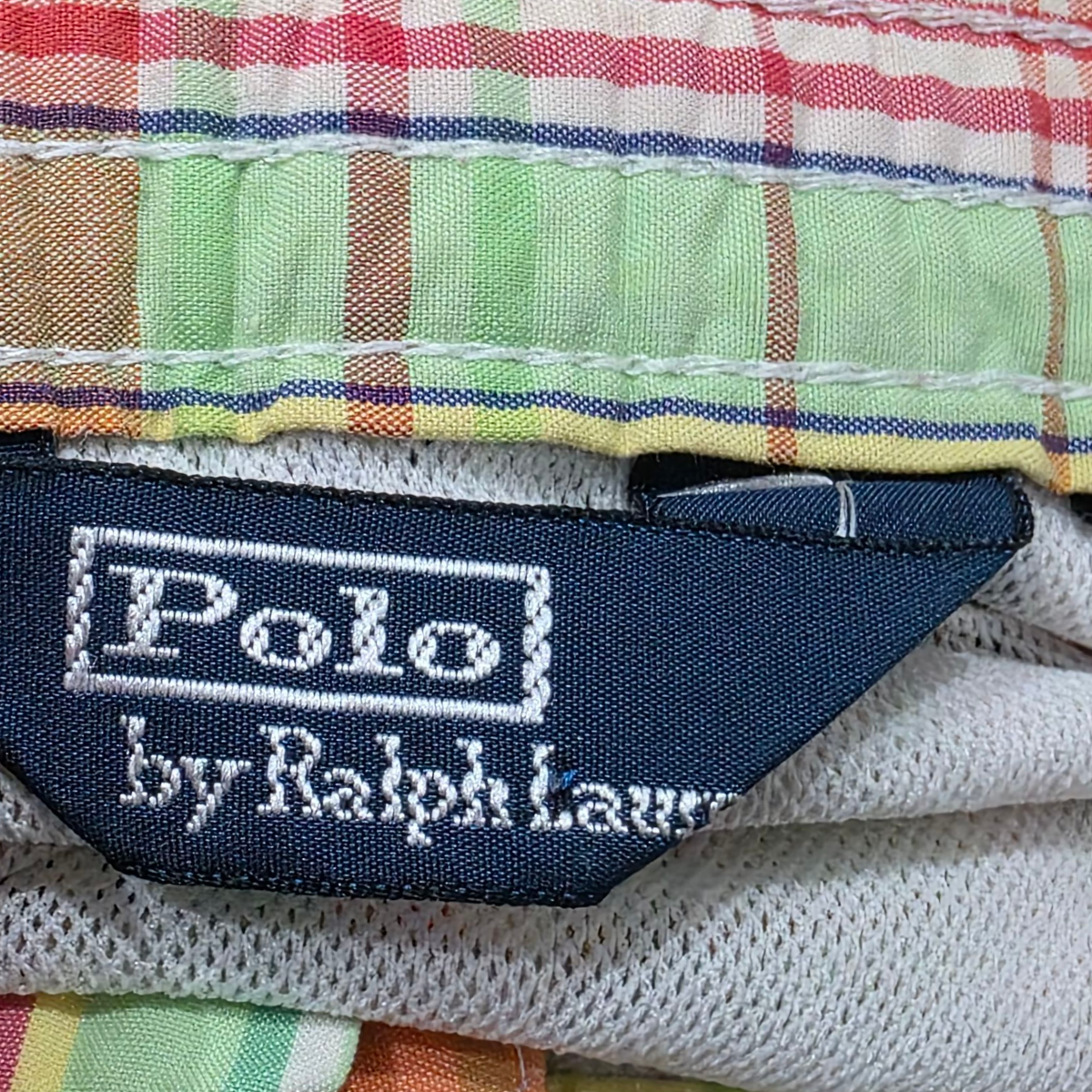 Bermuda Ralph Lauren Xgrande Xl Cuadro Naranja Y Verde