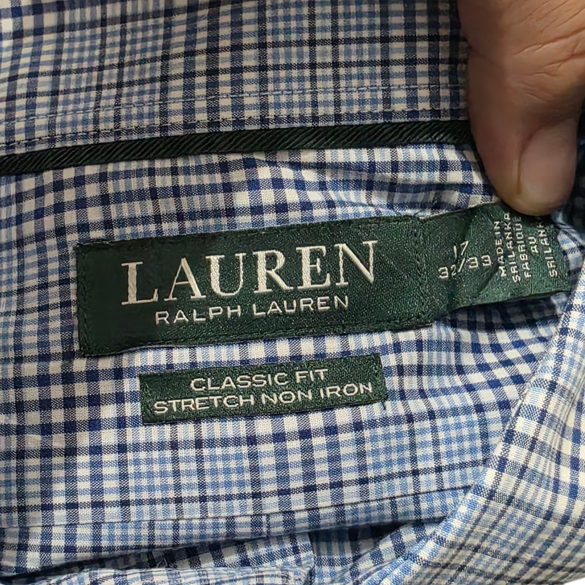 Camisa Ralph Lauren Xgrande Xl 17 32-33 Classic Fit Azul