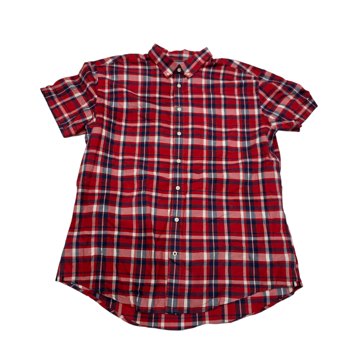 Camisa Custom Fit Tommy Hilfiger 2xl Cuadro Rojo