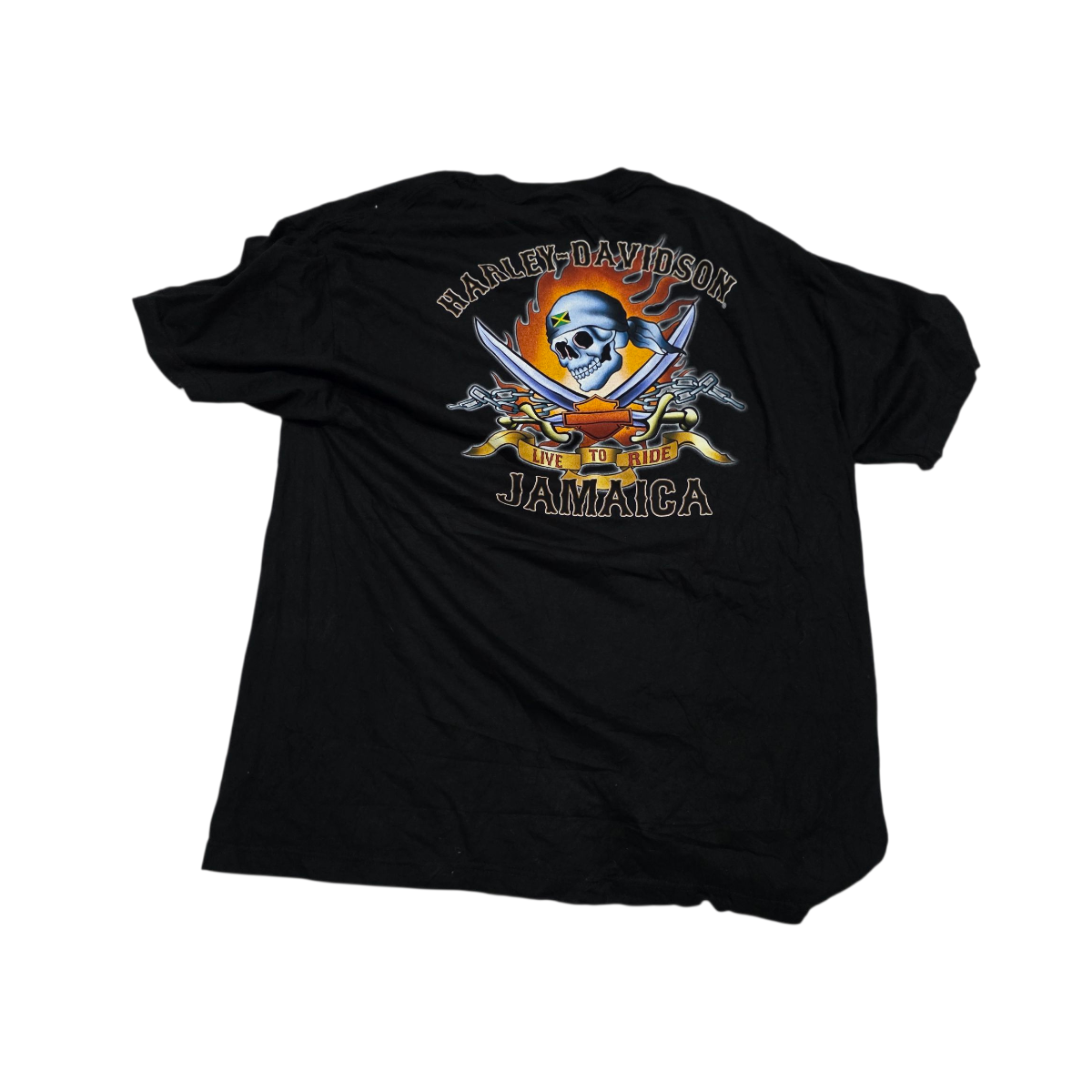 Playera Harley Davidson Jamaica Talla 2xl Negro