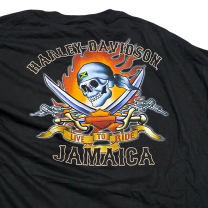 Playera Harley Davidson Jamaica Talla 2xl Negro