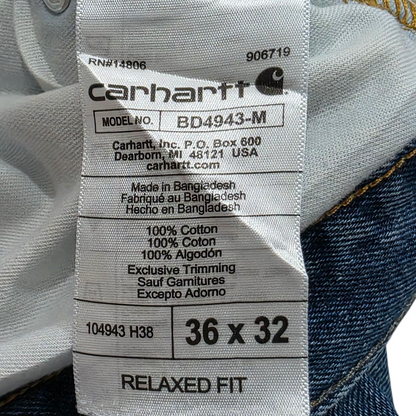 Pantalon Carhartt 36x32 Relaxed Fit Azul
