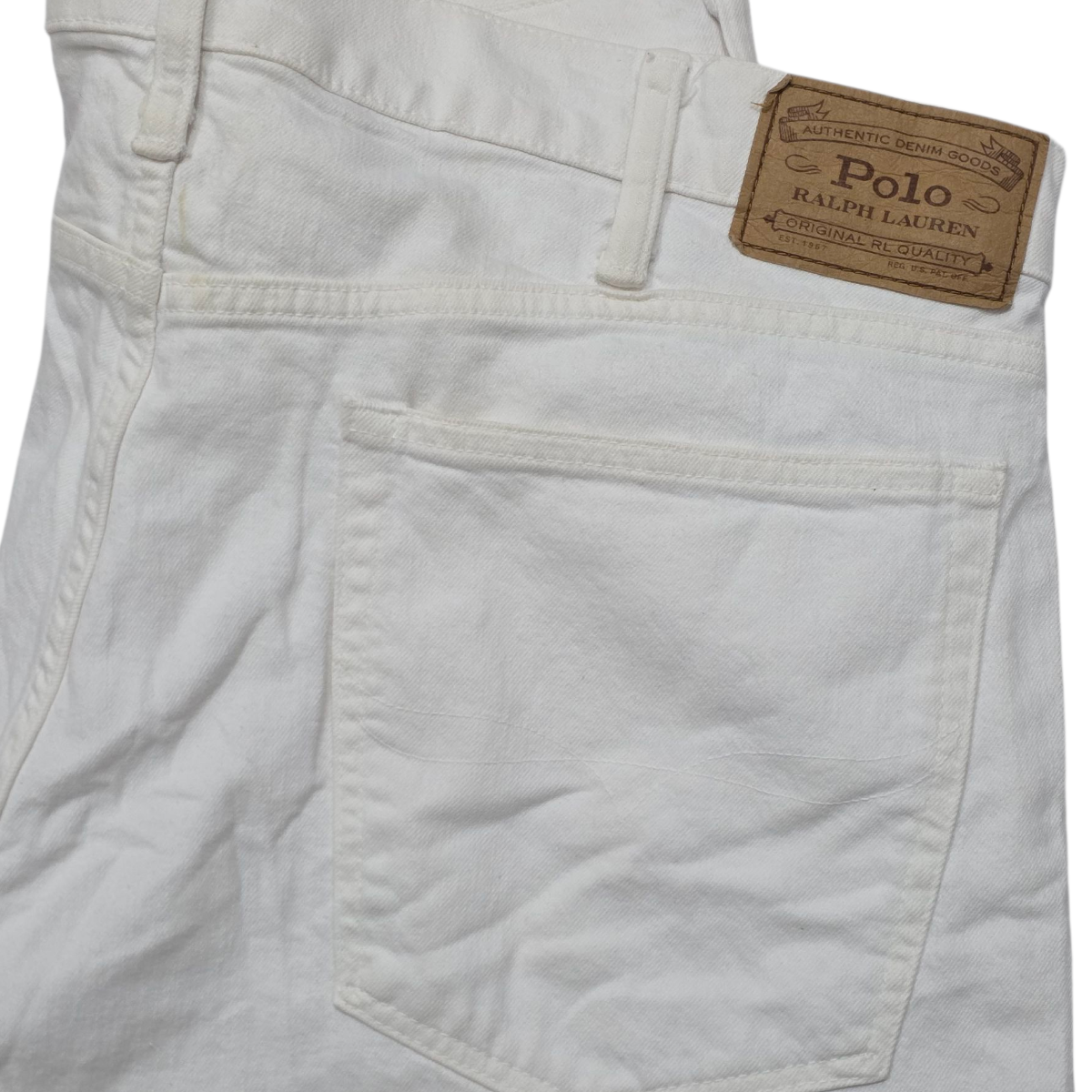 Pantalon Ralph Lauren 38x32 Recto Blanco