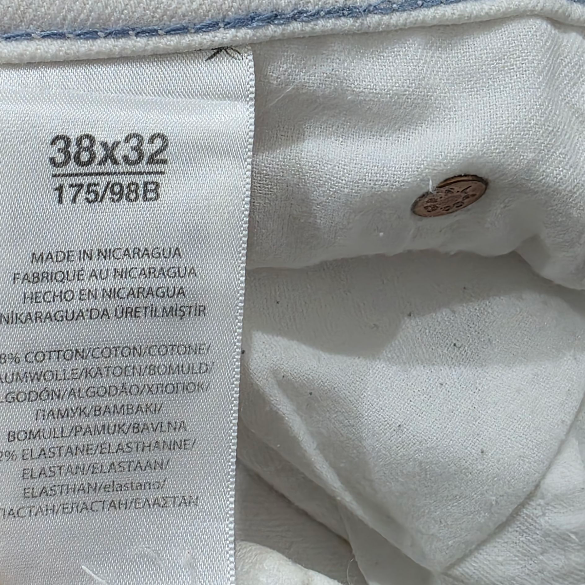 Pantalon Ralph Lauren 38x32 Recto Blanco