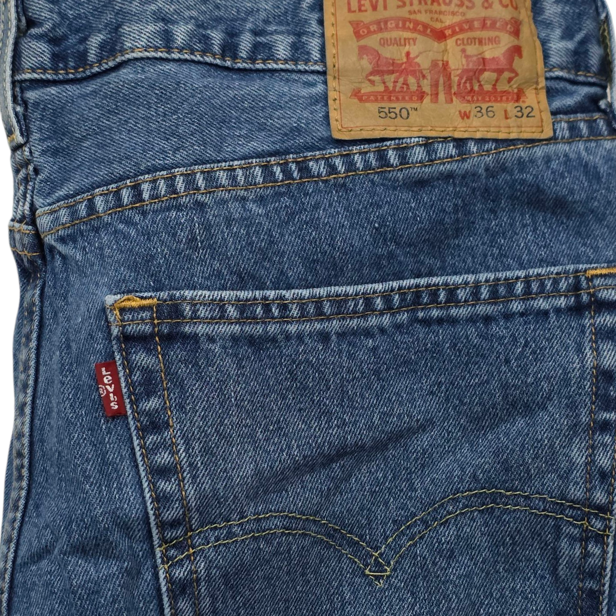 Pantalon Recto Levis 550 36x32 Azul