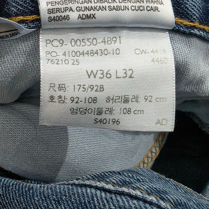 Pantalon Recto Levis 550 36x32 Azul