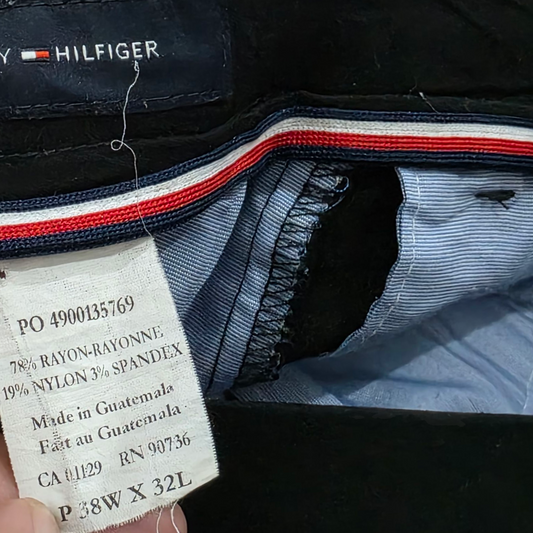 Pantalon Recto Stretch Tommy Hilfiger 38x32 Negro