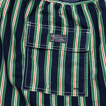 Short Ralph Lauren Xgrande Xl Alto Azul Lineas Verdes
