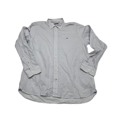 Camisa Tommy Hilfiger Xgrande Xl Blanca Puntos Azules