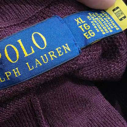Sueter Ralph Lauren Xgrande Xl Vino Pony Azul