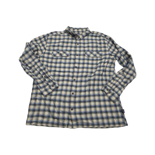 Camisa Patagonia Xxl Cuadro Azul Y Beige