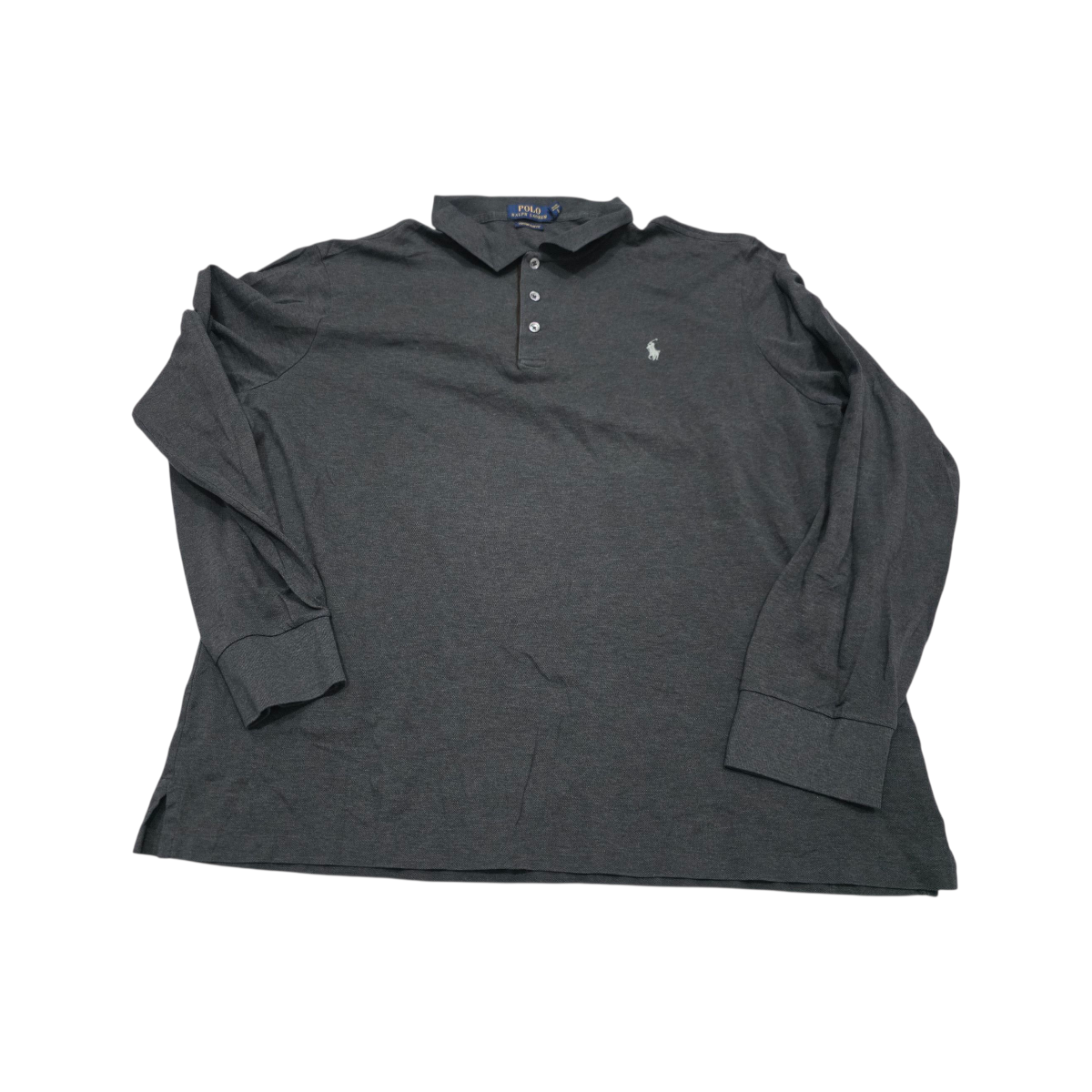 Playera Polo Manga Larga Ralph Lauren Xgrande Xl Gris