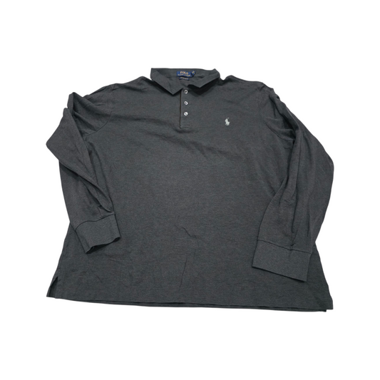 Playera Polo Manga Larga Ralph Lauren Xgrande Xl Gris