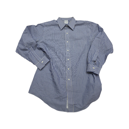 Camisa Brooks Brothers 16 1/2 -33 Lineas Azul Y Blancas