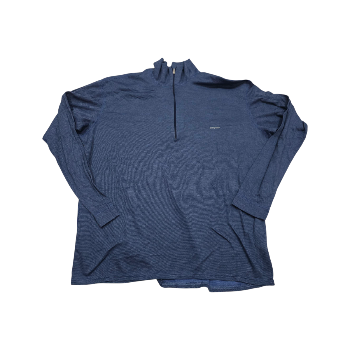 Playera Manga Larga Con Cierre Patagonia Capilene Azul