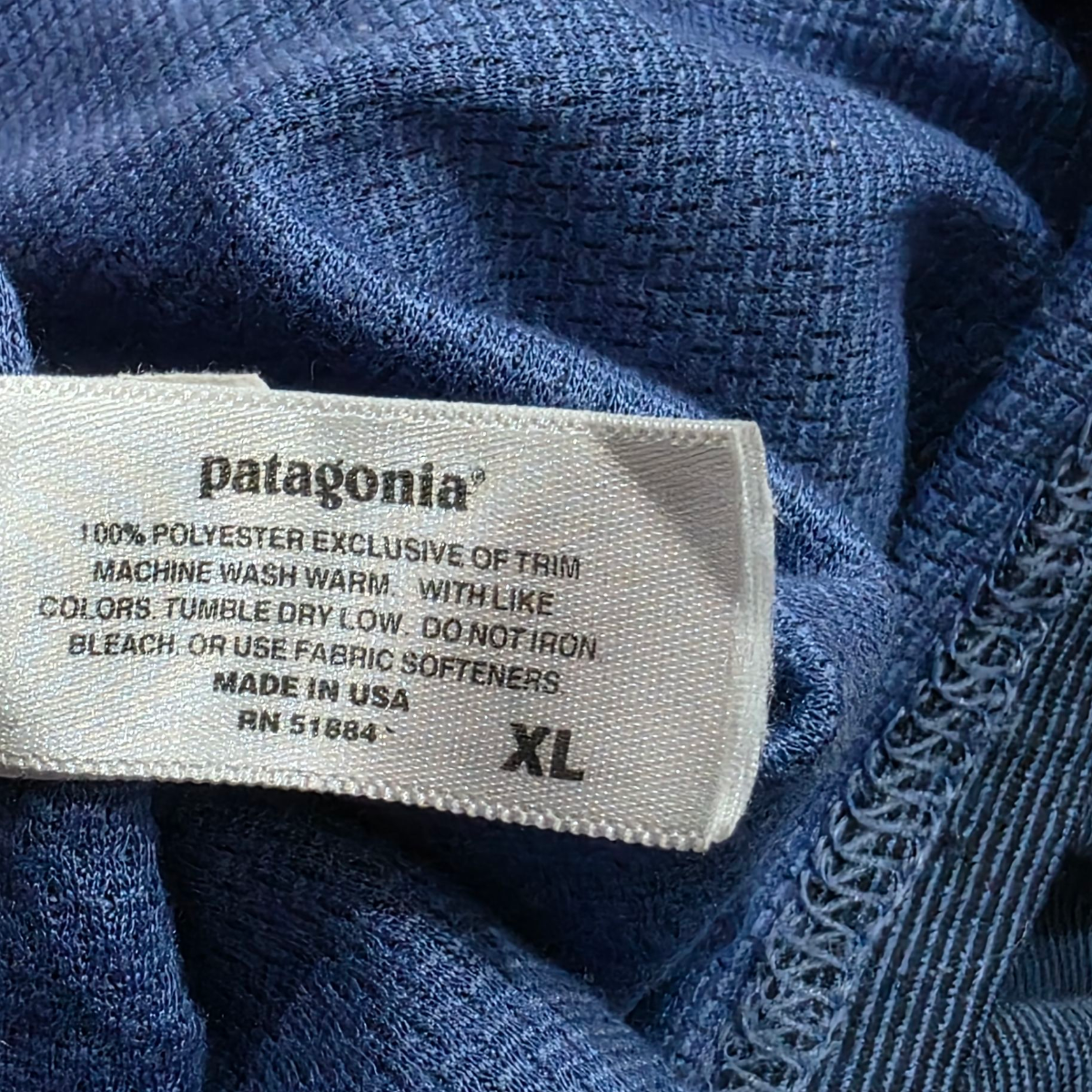 Playera Manga Larga Con Cierre Patagonia Capilene Azul
