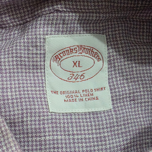 Camisa Brooks Brothers Xgrande Xl Cuadro Lila