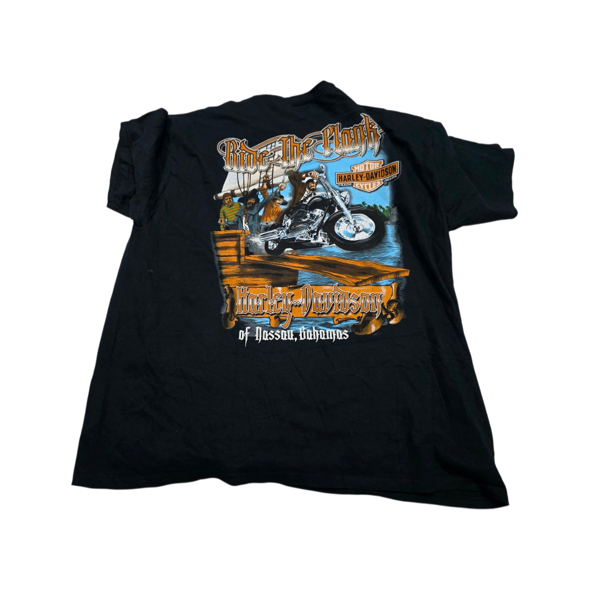 Playera Harley Davidson 2xl Bahamas Moto Negra