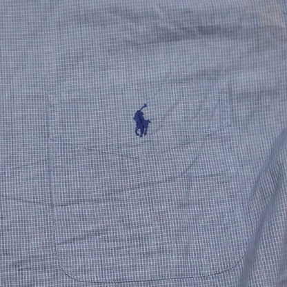 Camisa Manga Corta Ralph Lauren 2xl Alto Azul Cuadro