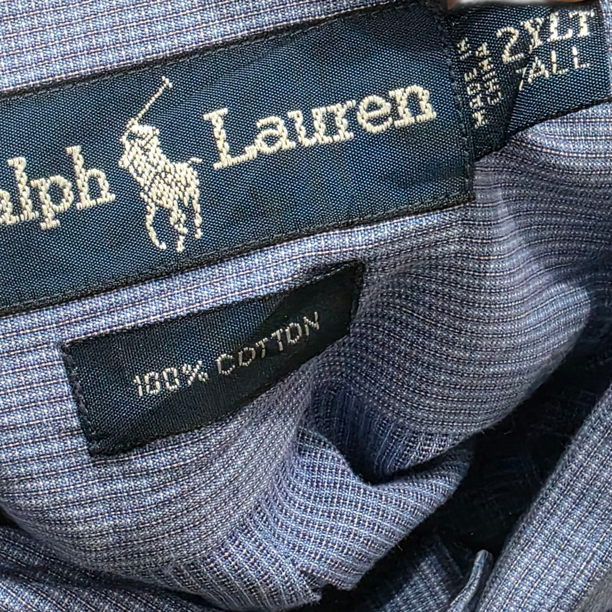 Camisa Manga Corta Ralph Lauren 2xl Alto Azul Cuadro