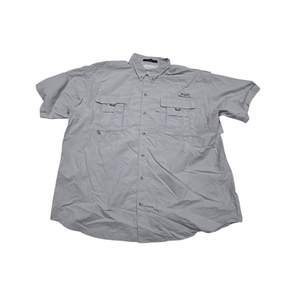 Camisa Manga Corta Columbia Pfg 2xl Omni Shade Gris