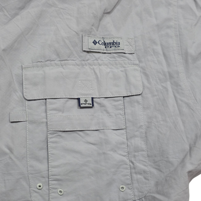 Camisa Manga Corta Columbia Pfg 2xl Omni Shade Gris