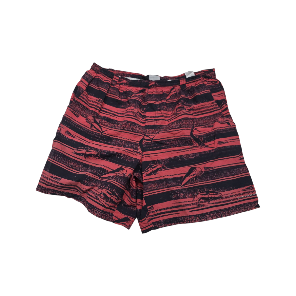 Bermuda Columbia 2xl Lineas Negro Y Coral Intenso