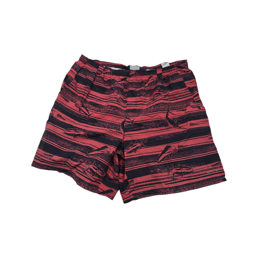 Bermuda Columbia 2xl Lineas Negro Y Coral Intenso