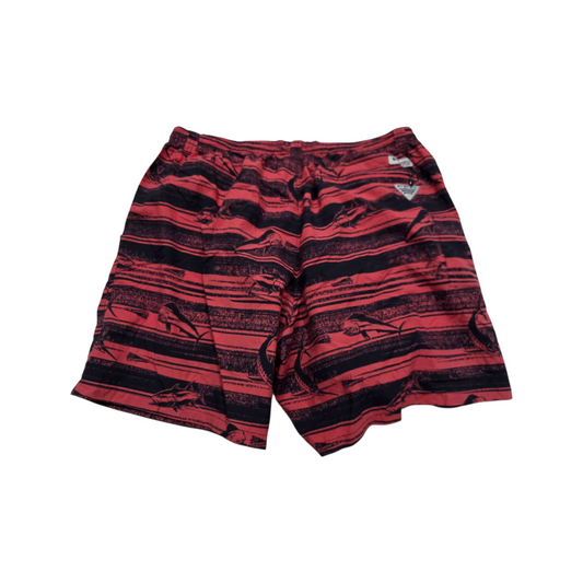 Bermuda Columbia 2xl Lineas Negro Y Coral Intenso