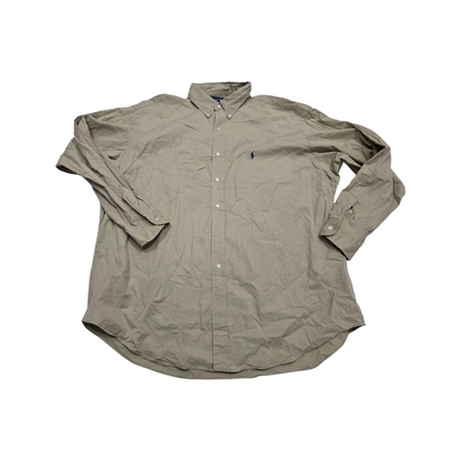 Camisa Ralph Lauren 2xl Blake Cafe Claro