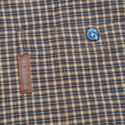 Camisa Columbia 2xl Cuadro Naranja Y Cafe