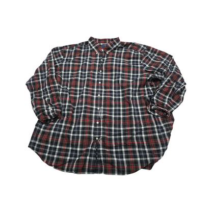 Camisa Ralph Lauren 3xb Cuadro Negro Y Rojo Pony Verde