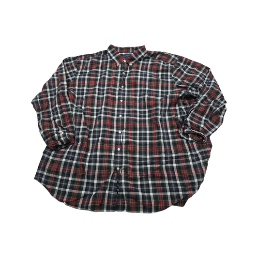 Camisa Ralph Lauren 3xb Cuadro Negro Y Rojo Pony Verde