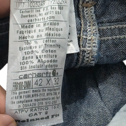 Pantalon Relaxed Fit Carhartt 42x32 Azul
