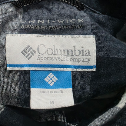 Camisa Columbia Mediana M Cuadros Azul