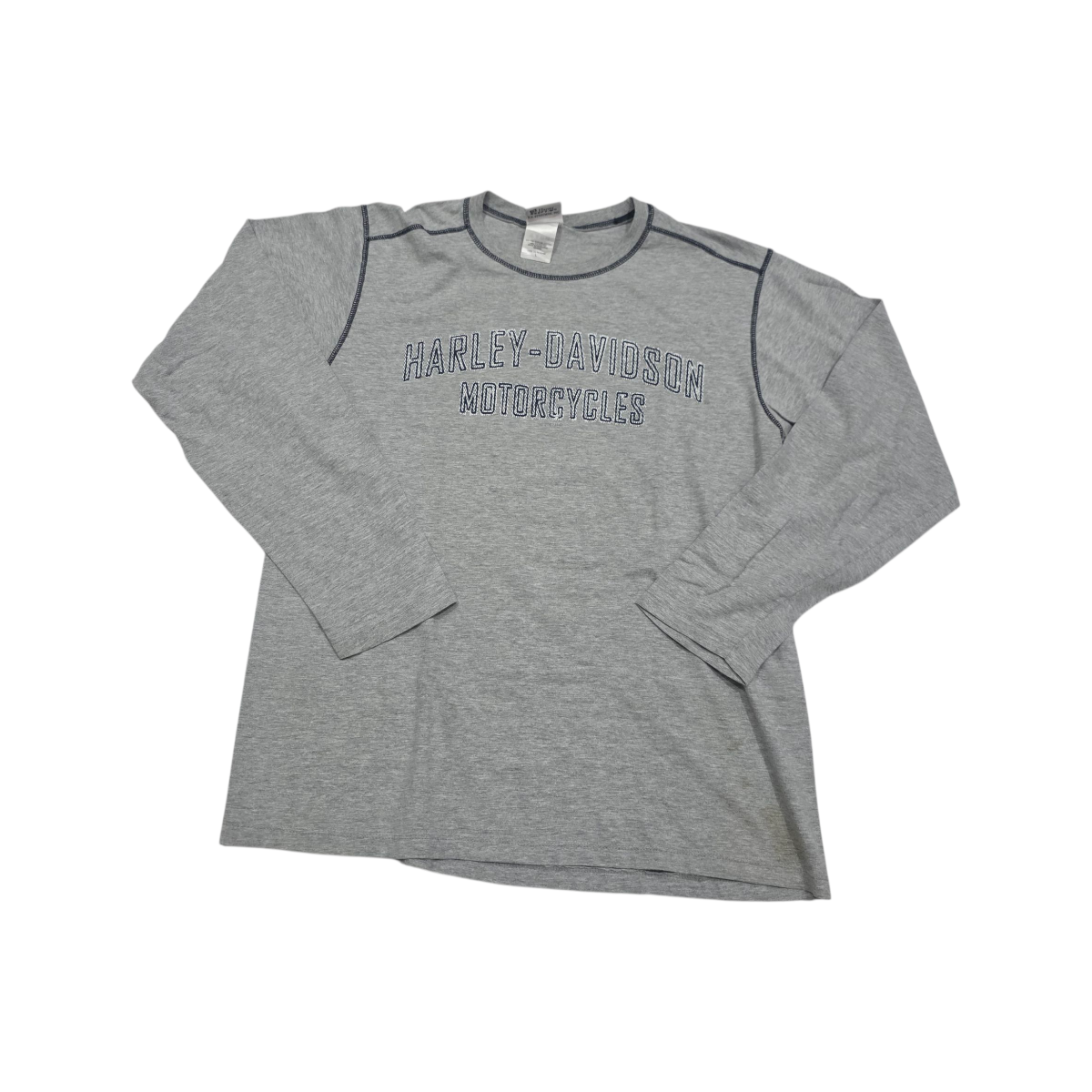 Playera Manga Larga Harley Davidson Grande L Gris