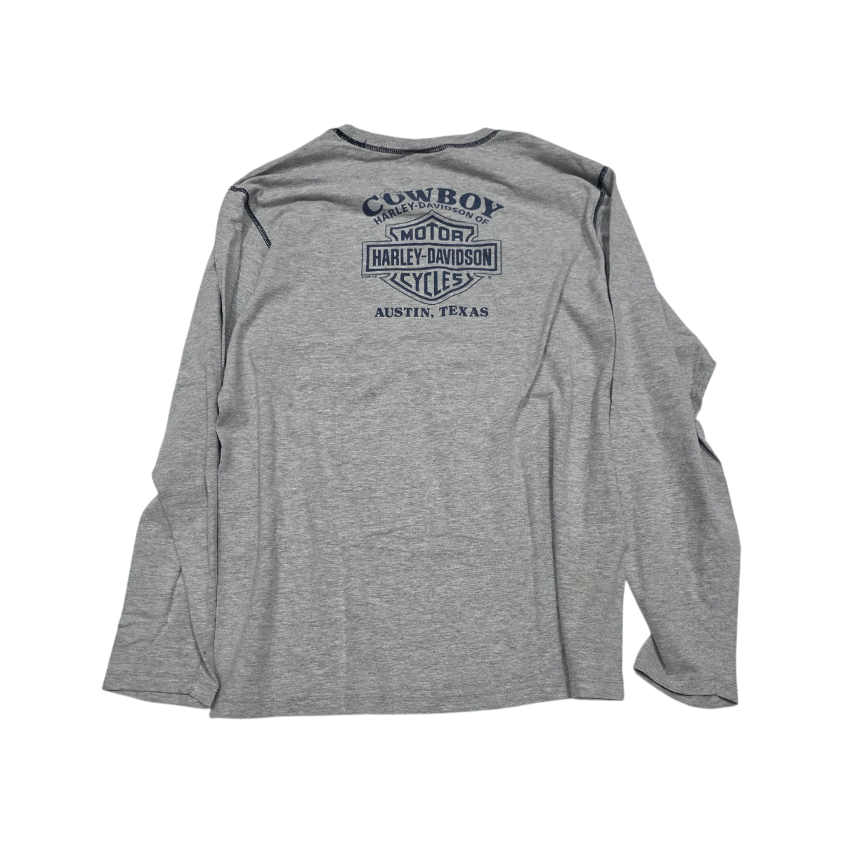 Playera Manga Larga Harley Davidson Grande L Gris