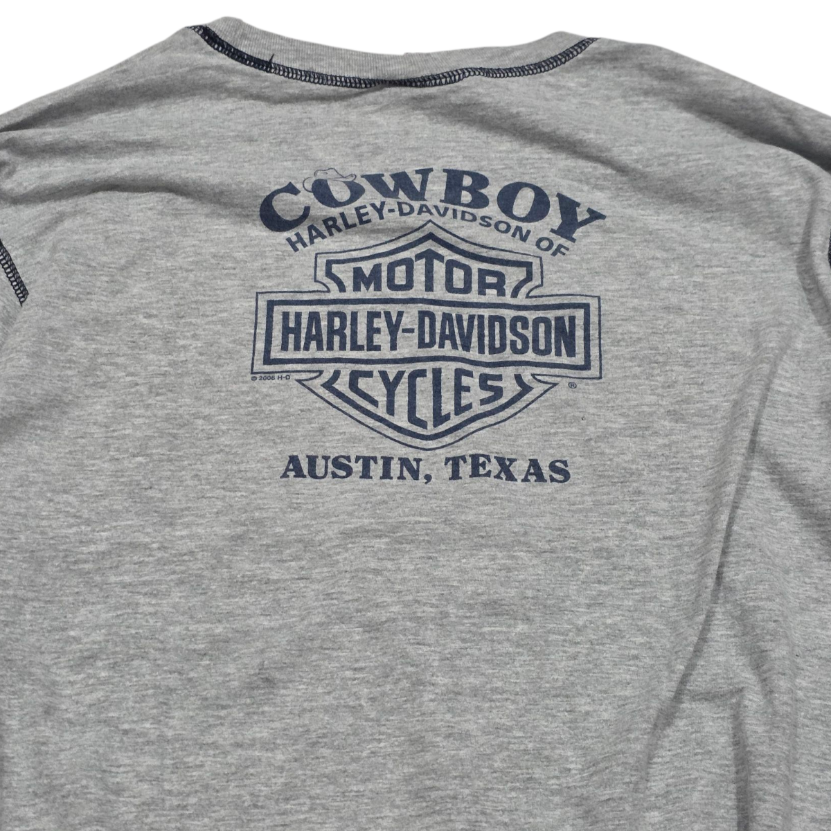Playera Manga Larga Harley Davidson Grande L Gris