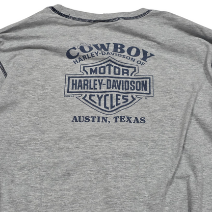 Playera Manga Larga Harley Davidson Grande L Gris