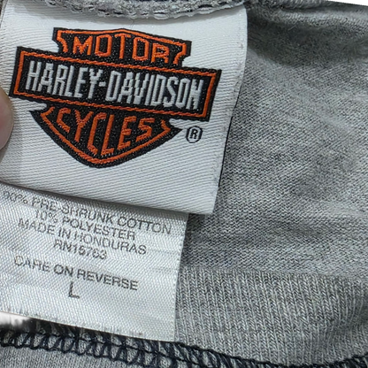 Playera Manga Larga Harley Davidson Grande L Gris