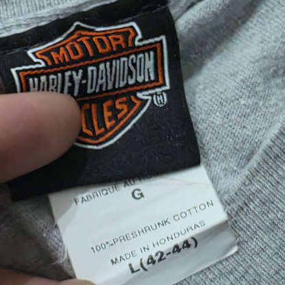 Playera Manga Corta Harley Davidson Grande L Gris