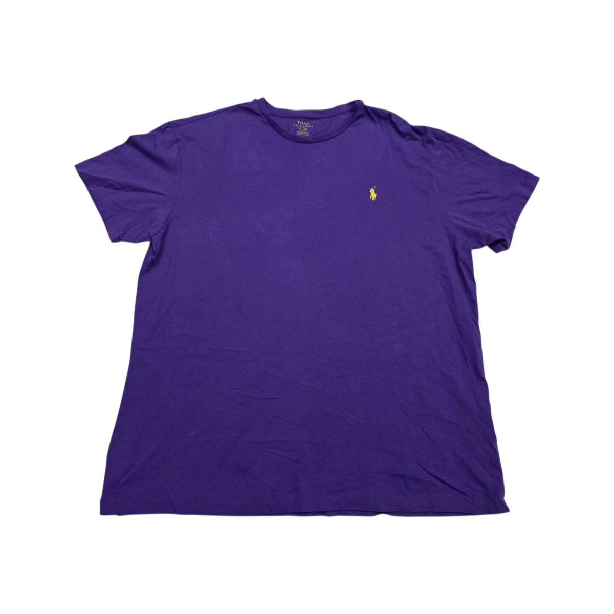 Playera Ralph Lauren Grande L Morado Pony Amarillo