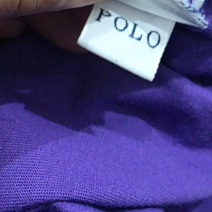 Playera Ralph Lauren Grande L Morado Pony Amarillo