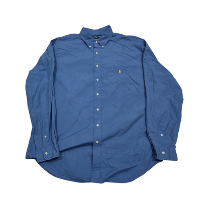 Camisa Classic Fit Ralph Lauren 2xl Azul Pony Amarillo