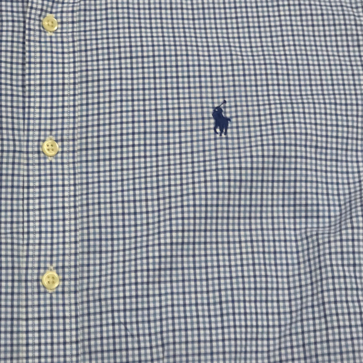 Camisa Ralph Lauren Xxl Cuadro Azul Claro Pony Azul