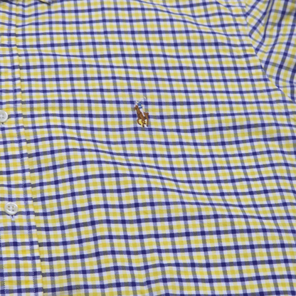 Camisa Ralph Lauren Xxl Cuadro Amarilo Y Azul