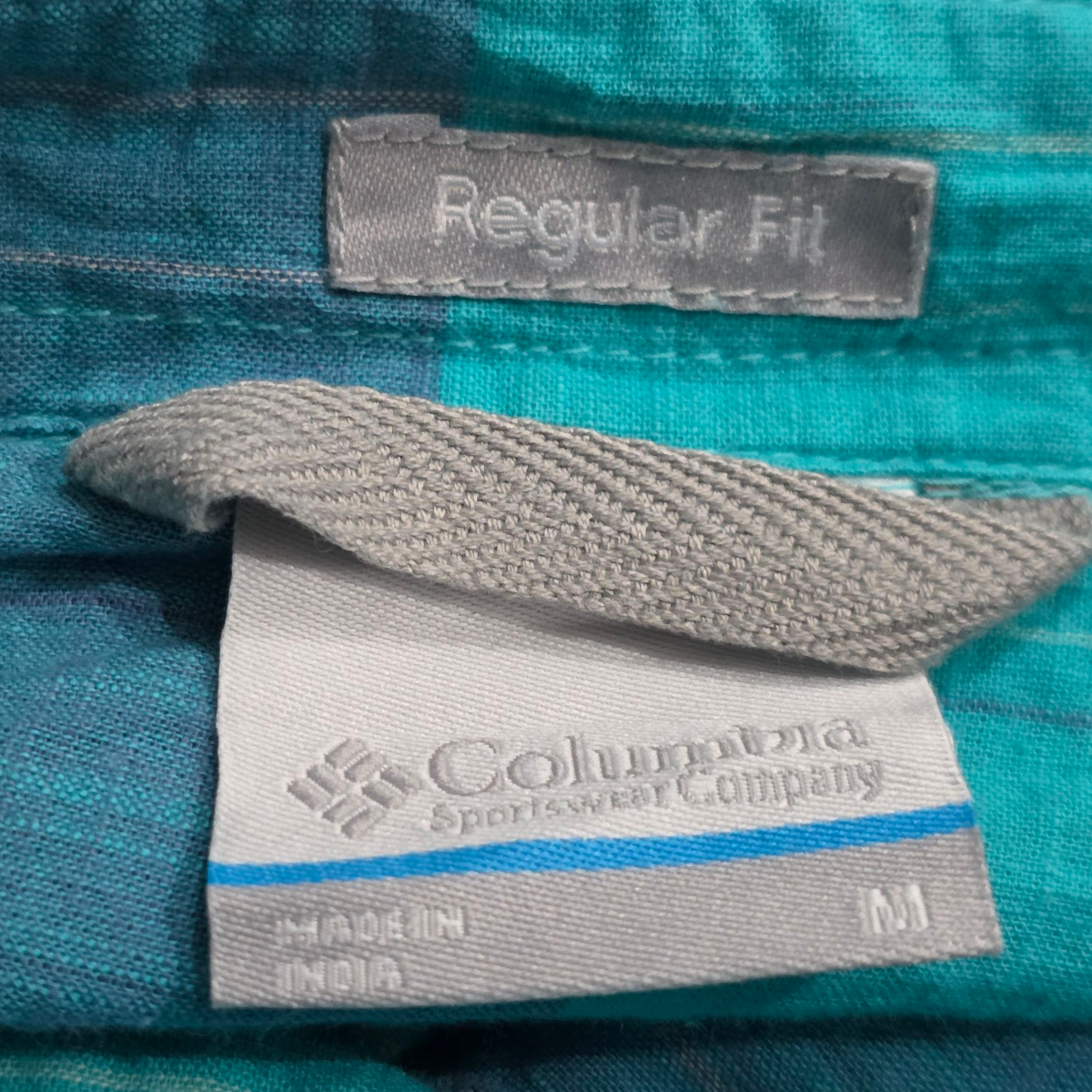 Camisa Regular Fit Manga Corta Columbia Mediana M Azul