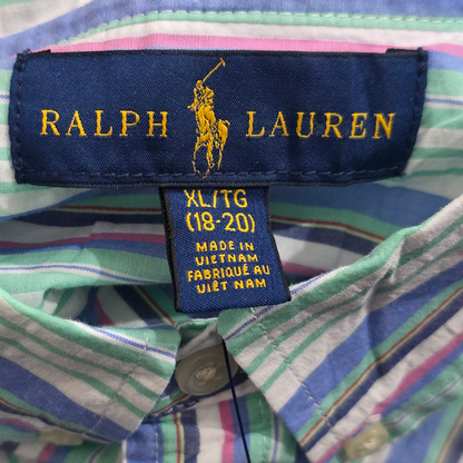 Camisa Ralph Lauren Adolescente Xl 18-20 Lineas Colores