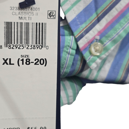 Camisa Ralph Lauren Adolescente Xl 18-20 Lineas Colores