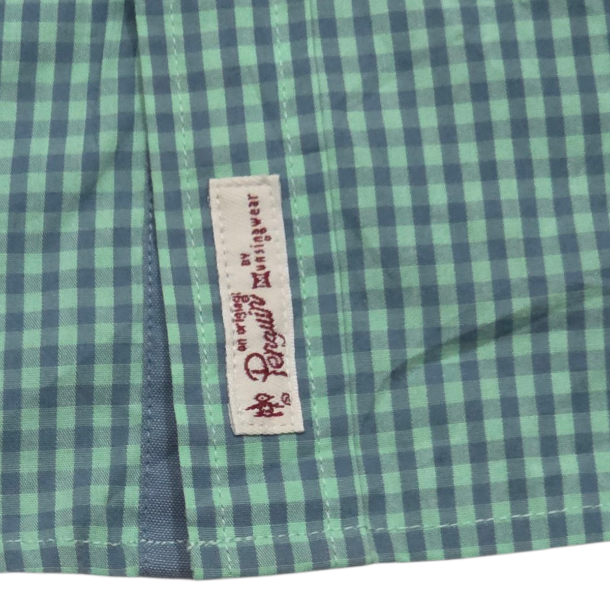 Camisa Manga Corta Penguin Grande L Cuadros Verde